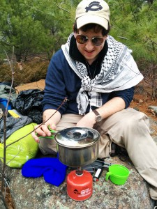 Matt cooking lunch